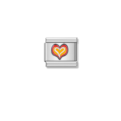 Artistic Heart – silver Italian charm by Italycharm