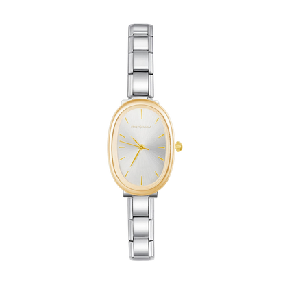 Aurelia Oval – Gold White Dial Women's Watch | Italycharm – Italian charm watch by Italycharm