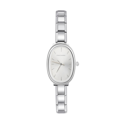 Aurelia Oval – Silver White Dial Women's Watch | Italycharm – Italian charm watch by Italycharm