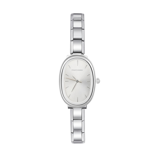 Aurelia Oval – Silver White Dial Women's Watch | Italycharm – Italian charm watch by Italycharm