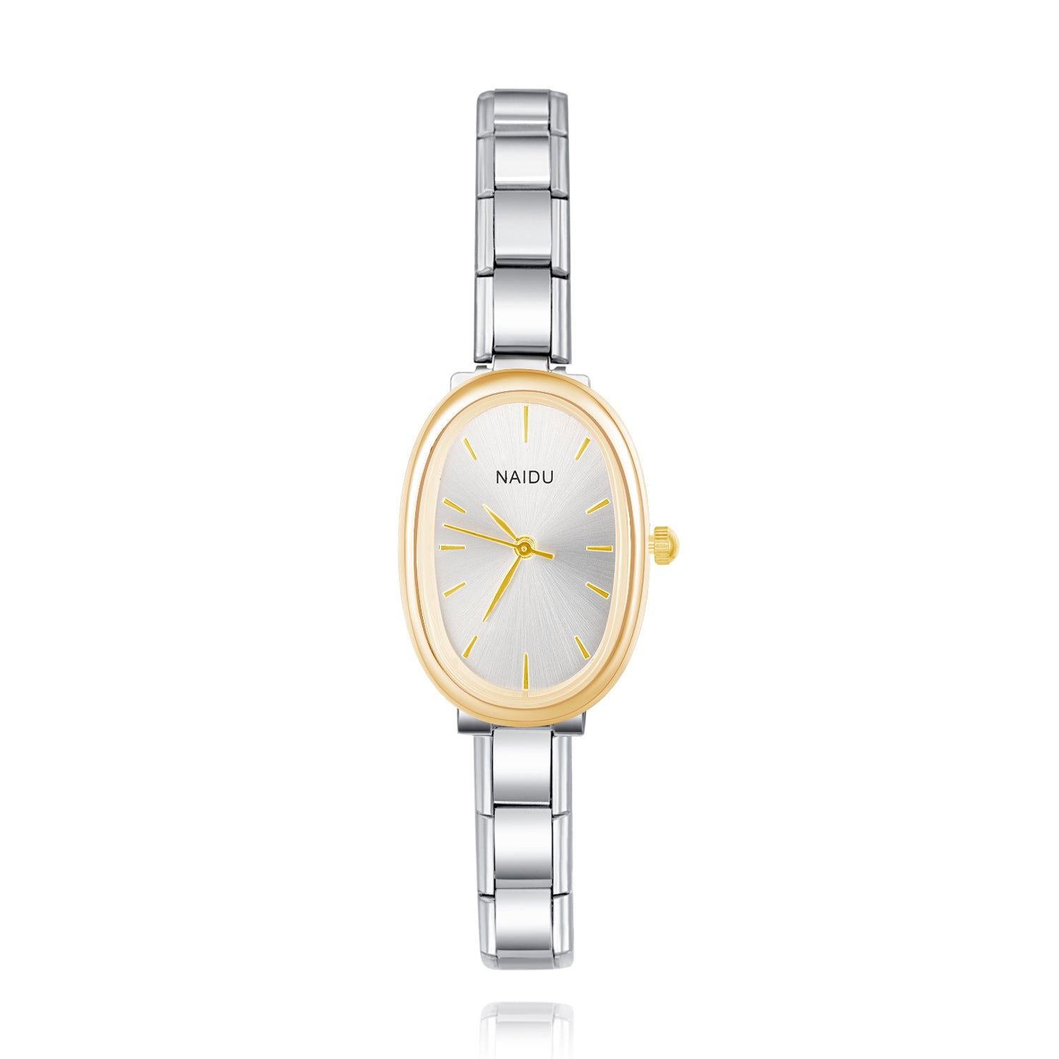 Aurelia Oval – Gold White Dial Women's Watch | Italycharm