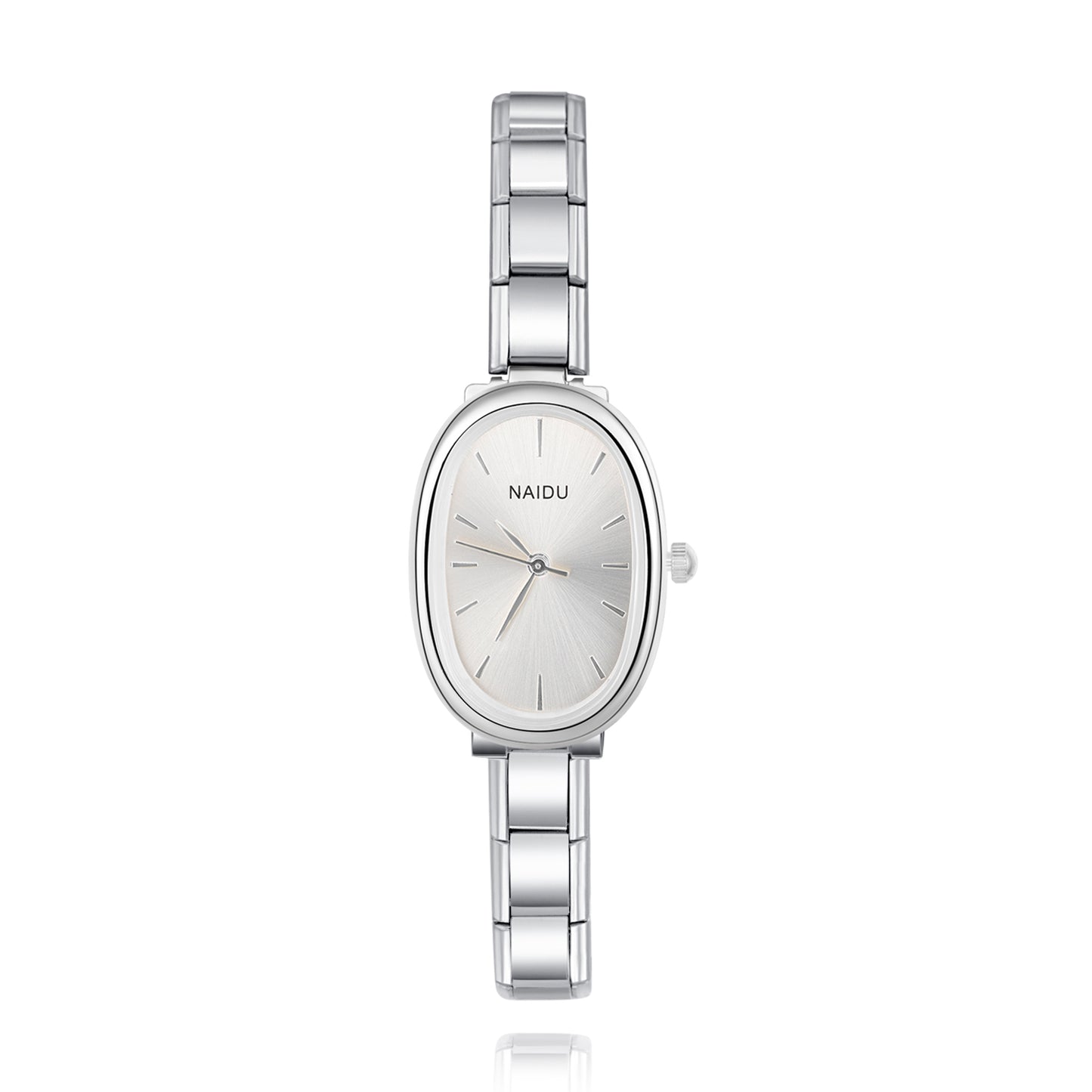 Aurelia Oval – Silver White Dial Women's Watch | Italycharm
