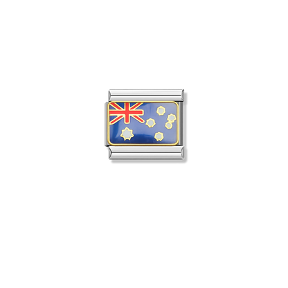 Australia Flag – silver Italian charm by Italycharm