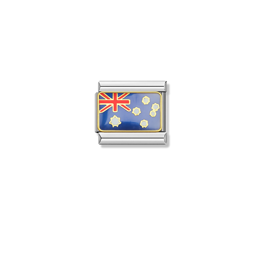 Australia Flag – silver Italian charm by Italycharm