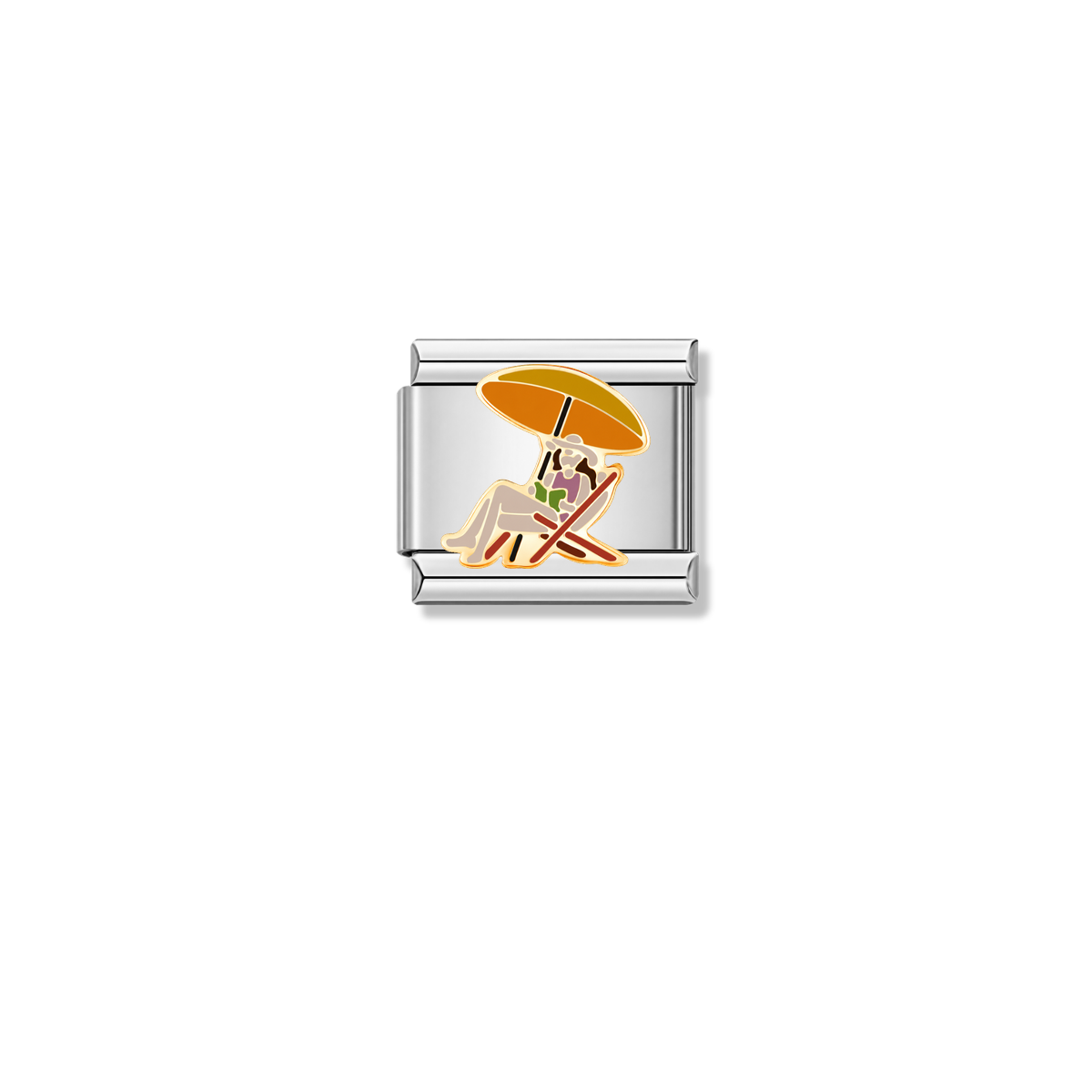 Beach Relax – Silver Italian Charm – Italian charm by Italycharm