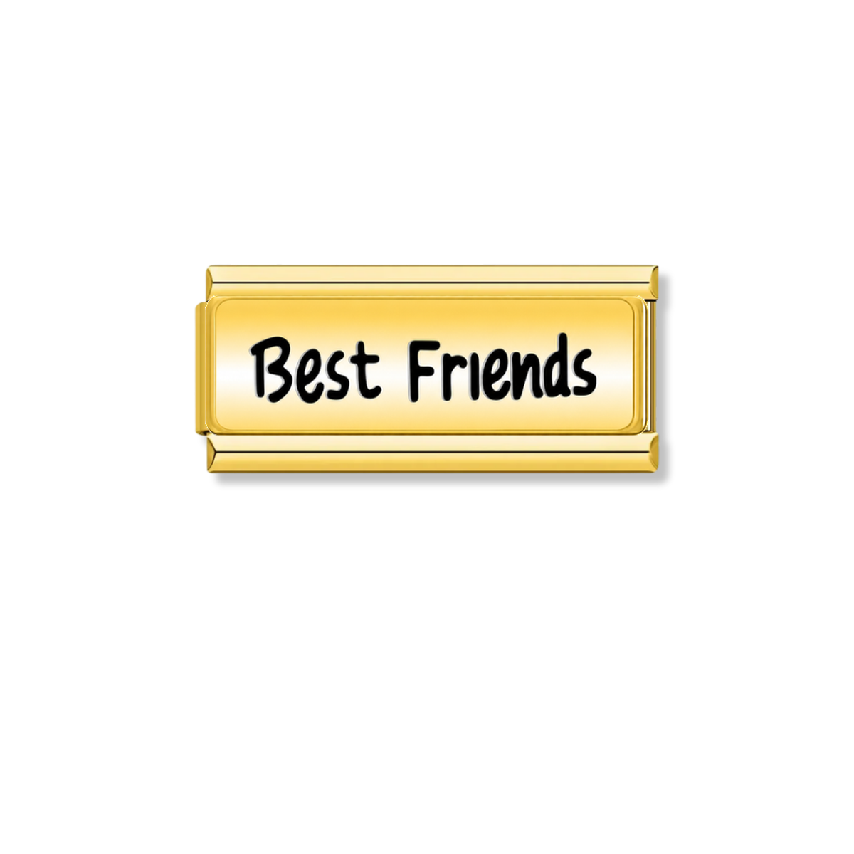 Best Friend – gold Italian bar charm by Italycharm