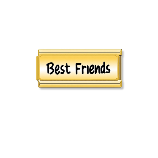 Best Friend – gold Italian bar charm by Italycharm