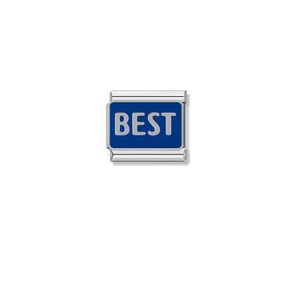 BEST – silver Italian charm by Italycharm