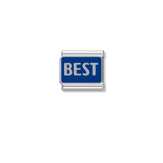 BEST – silver Italian charm by Italycharm