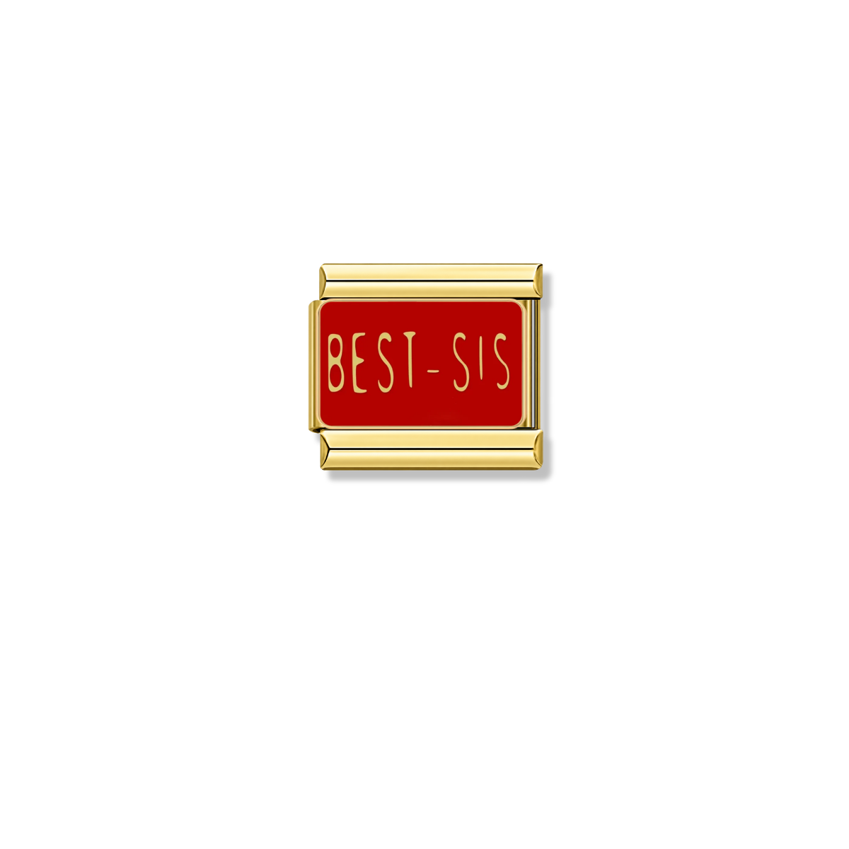BEST SIS – gold Italian charm by Italycharm
