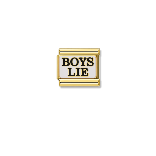 BOYS LIE – gold Italian charm by Italycharm