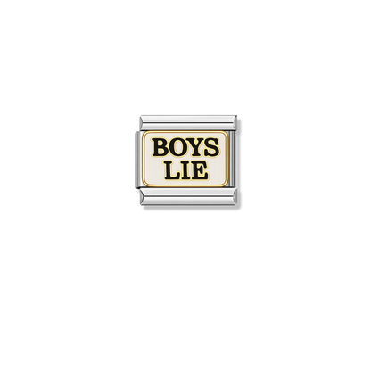 BOYS LIE – silver Italian charm by Italycharm