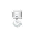 White Shell – Silver Italian Pendant Charm