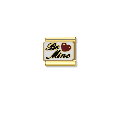 Be Mine – gold Italian charm by Italycharm