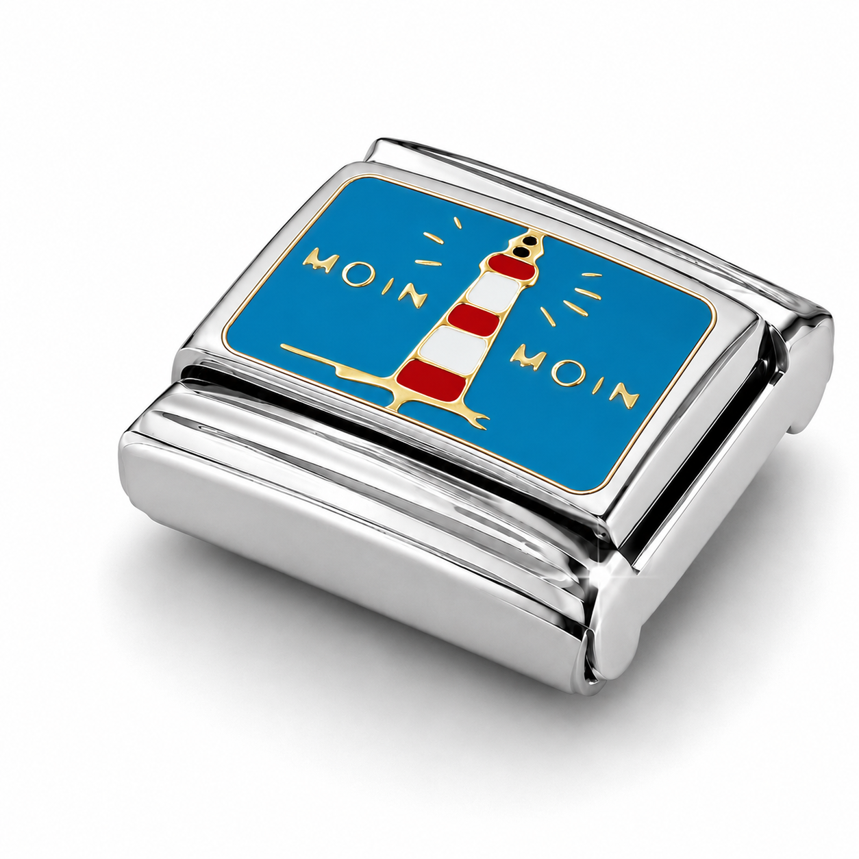 Beacon of Hope – silver Italian charm close-up view