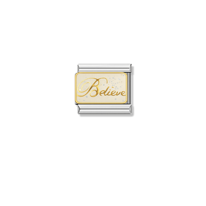 Believe – silver Italian charm by Italycharm