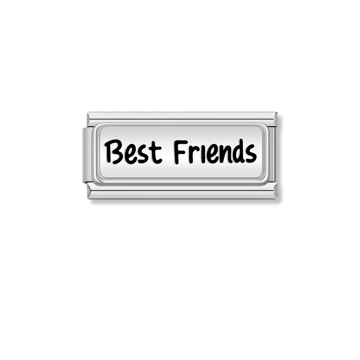 Best Friend – silver Italian bar charm by Italycharm