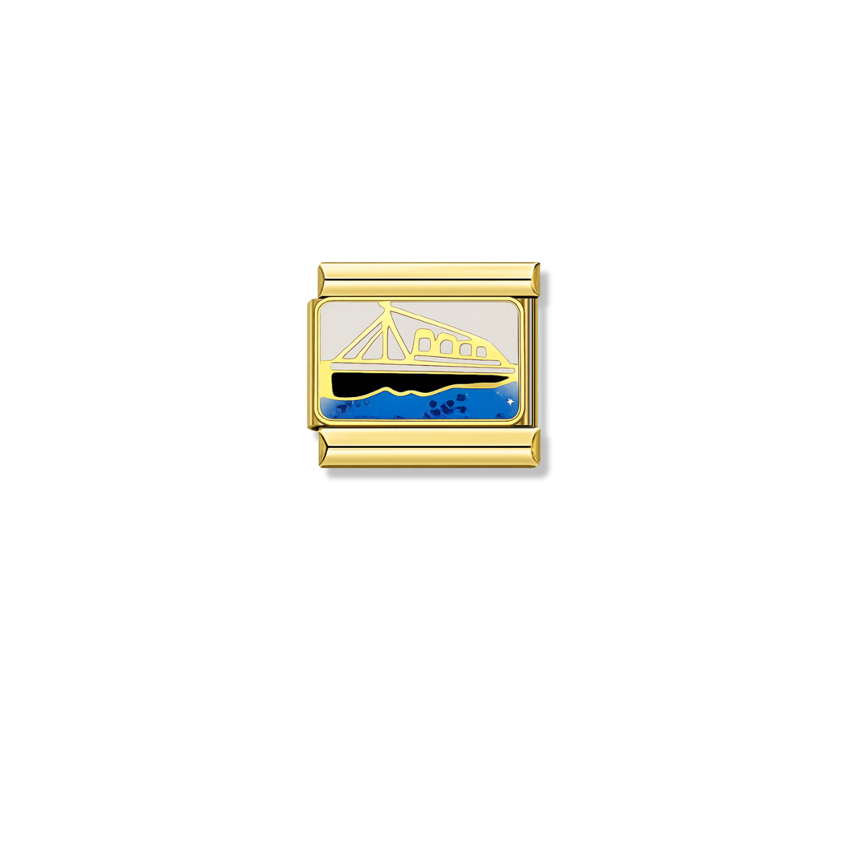 Big Ship Set Sail – gold Italian charm by Italycharm