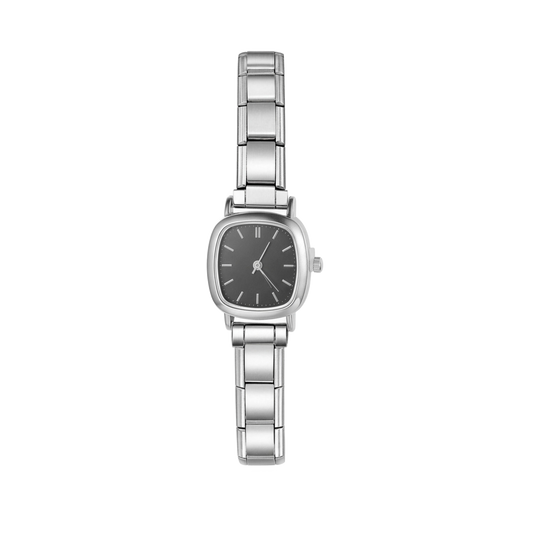 Black Elegance Square Watches – Italian charm watch by Italycharm