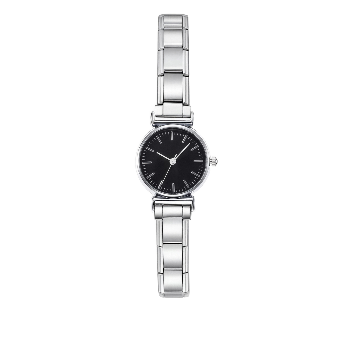 Black Sleek Classic Watches – Italian charm watch by Italycharm