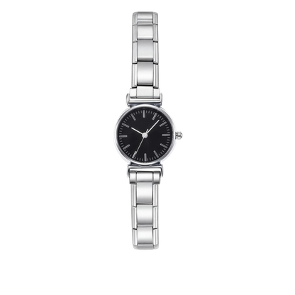 Black Sleek Classic Watches – Italian charm watch by Italycharm