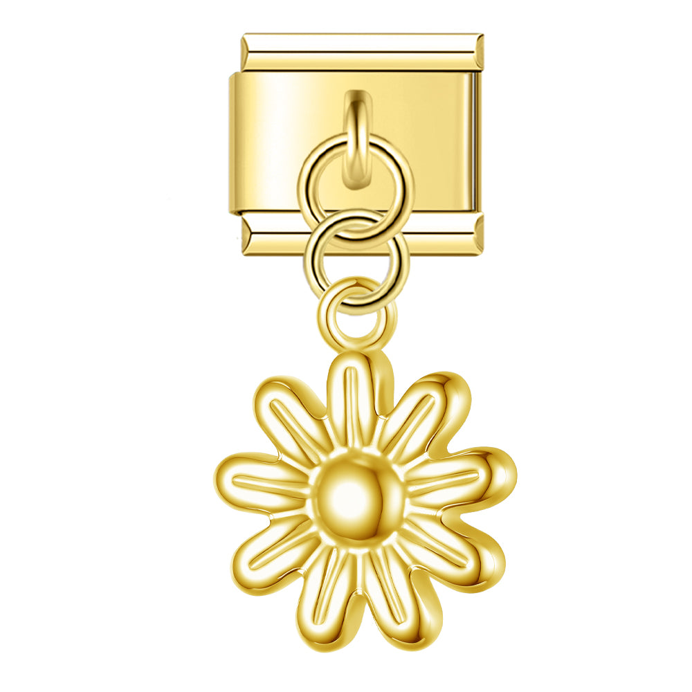 Blooming Daisy – Gold Italian Pendant Charm