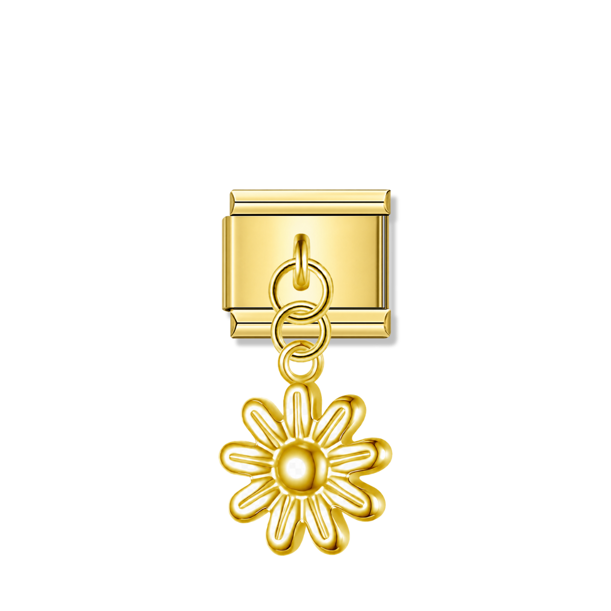 Blooming Daisy – Gold Italian Pendant Charm – Italian charm by Italycharm