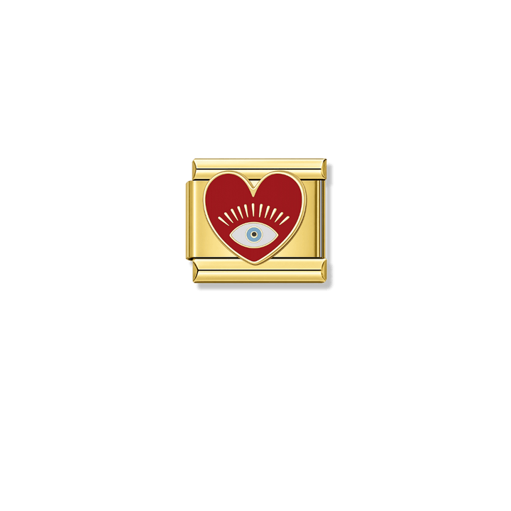 Blue-Eyed Heart - Gold Charm