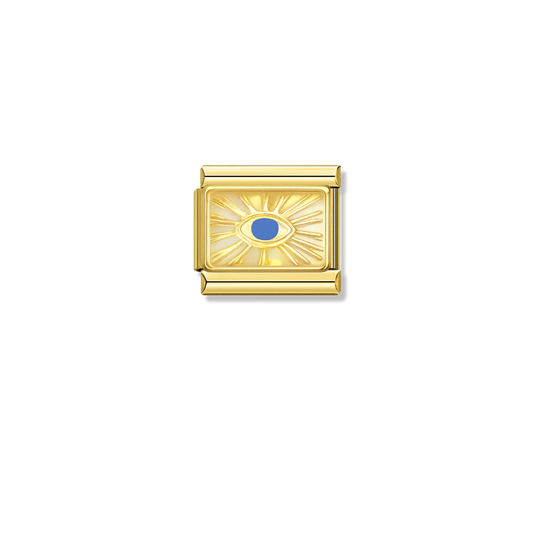 Brilliant Blue Eye – gold Italian charm by Italycharm