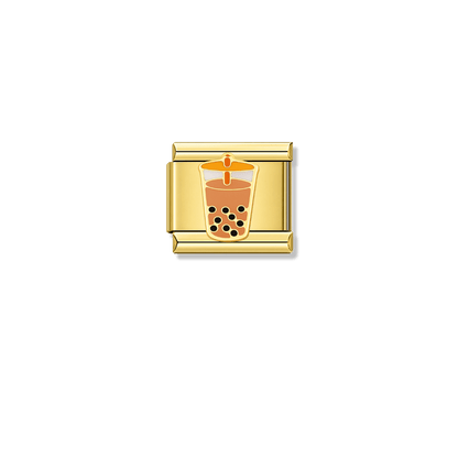 Bubble Tea – gold Italian charm by Italycharm