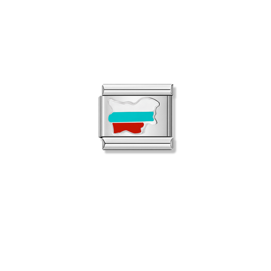 Bulgaria Flag – silver Italian charm by Italycharm