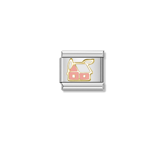 Bunny Home – silver Italian charm by Italycharm