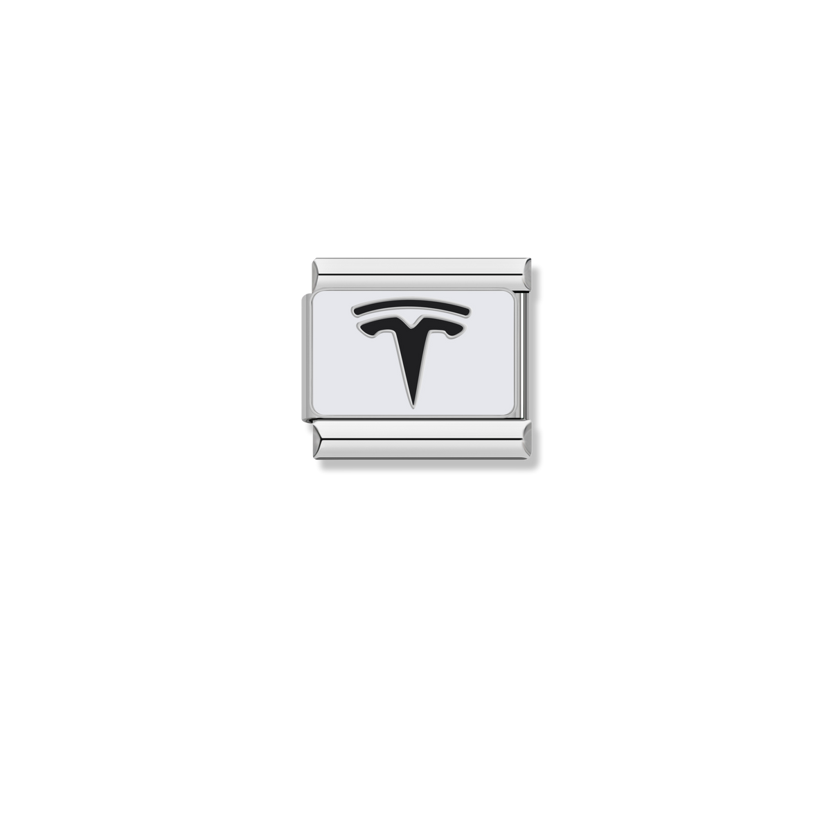 Tesla Logo - Silver Charm