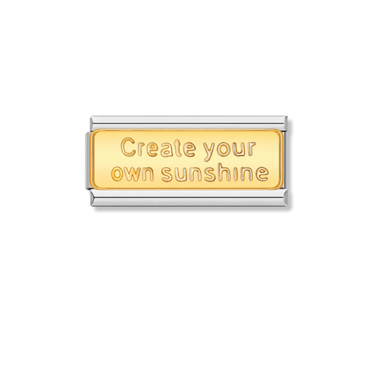Create your own sunshine - Silver Rose Bar Charm – Italian charm by Italycharm