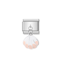 Pink Shell – Silver Italian Pendant Charm