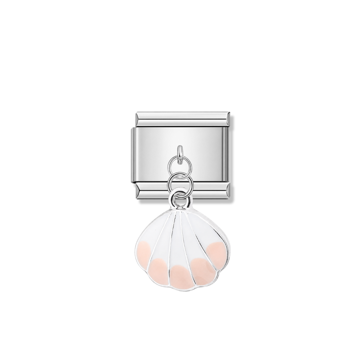 Pink Shell – Silver Italian Pendant Charm