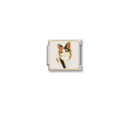 Calico Cat – silver Italian charm by Italycharm
