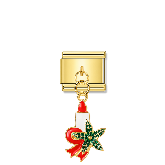 Candlelight Bliss – gold Italian pendant charm by Italycharm