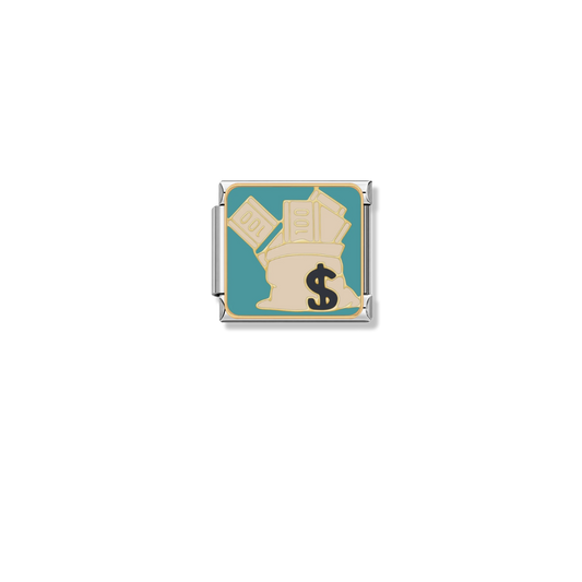 Cash Vibes – silver Italian charm by Italycharm