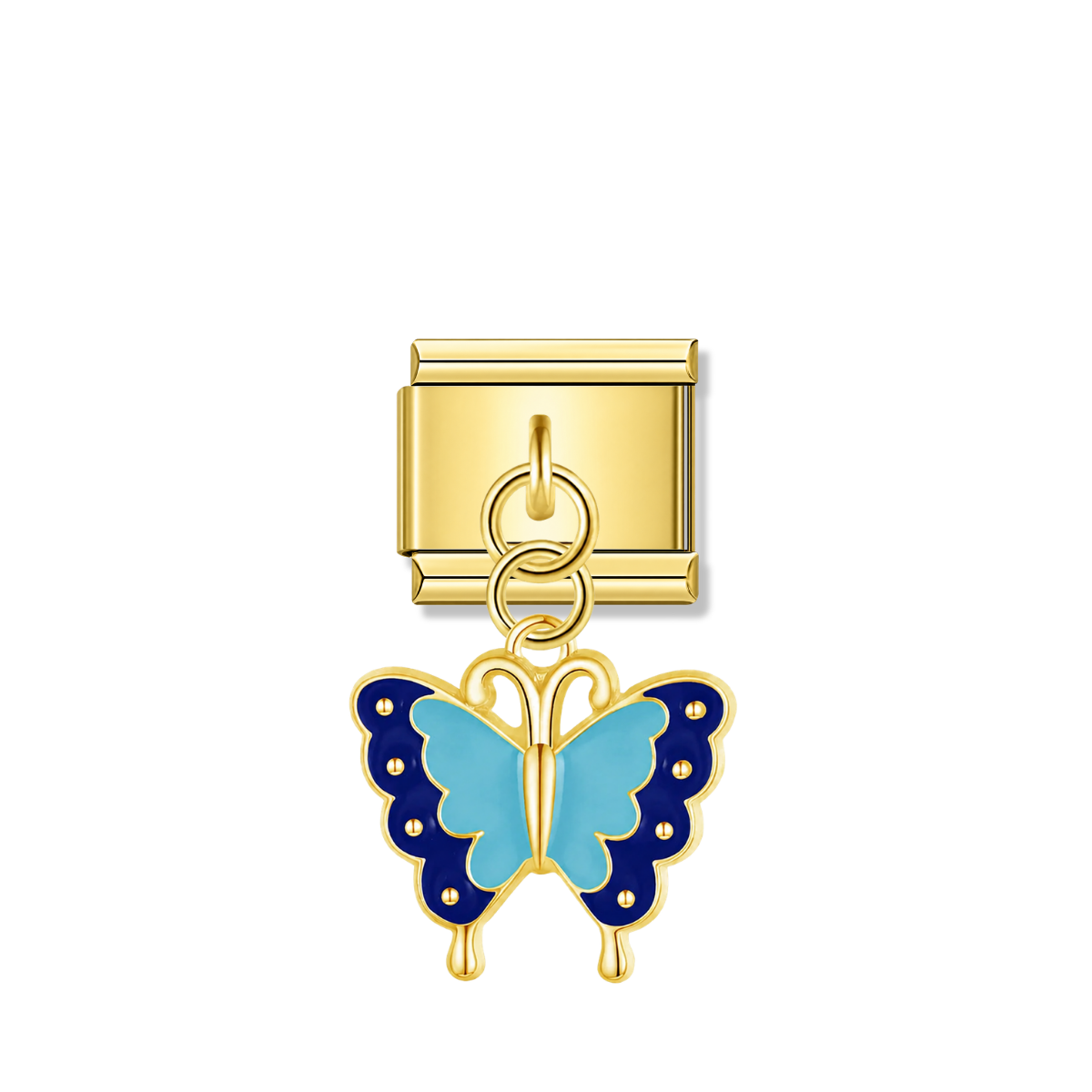 Celestial Butterfly Dream – gold Italian pendant charm by Italycharm
