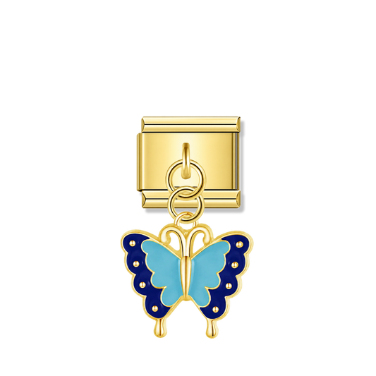 Celestial Butterfly Dream – gold Italian pendant charm by Italycharm