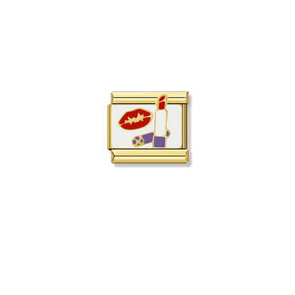 Charming Lipstick – gold Italian charm by Italycharm