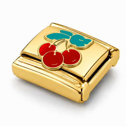 Cherries - Gold Charm - Charmris