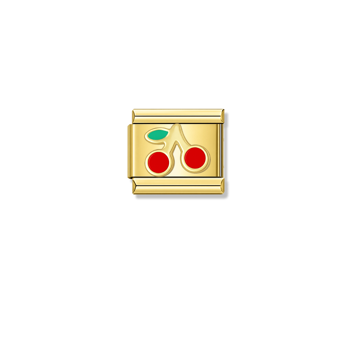 Cherry – gold Italian charm by Italycharm