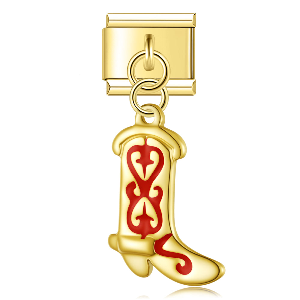 Chili Savannah Boot - Gold Italian Pendant Charm