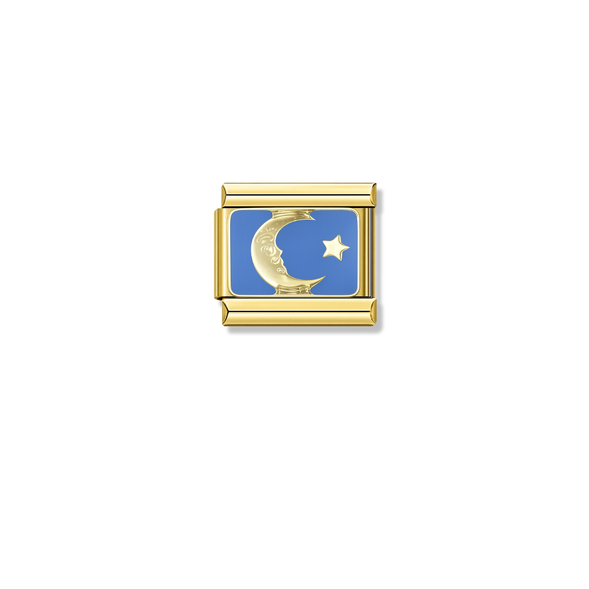 Classic Crescent Moon – gold Italian charm by Italycharm