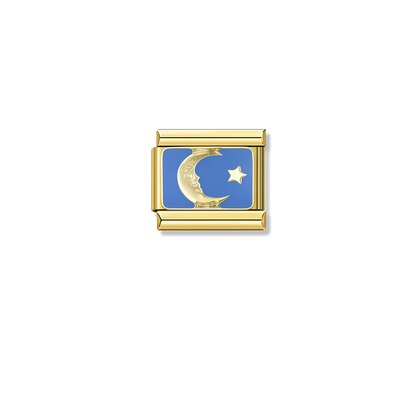 Classic Crescent Moon – gold Italian charm by Italycharm