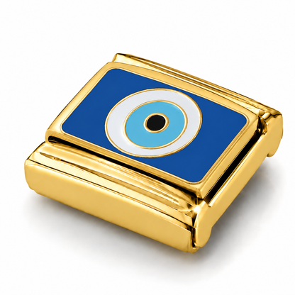 Classic Evil Eye – gold Italian charm close-up view