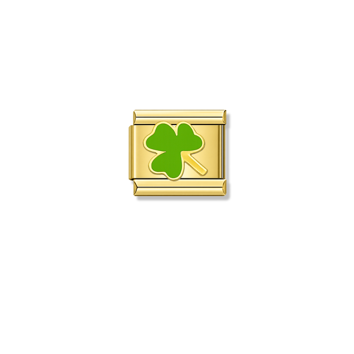 Clover – gold Italian charm by Italycharm