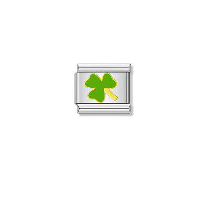 Clover – silver Italian charm by Italycharm